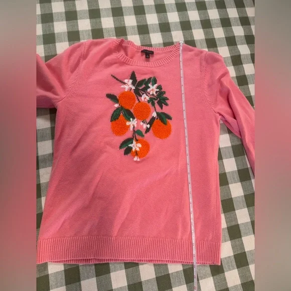 Talbots Bold Oranges Crewneck Pullover - Picture 8 of 12